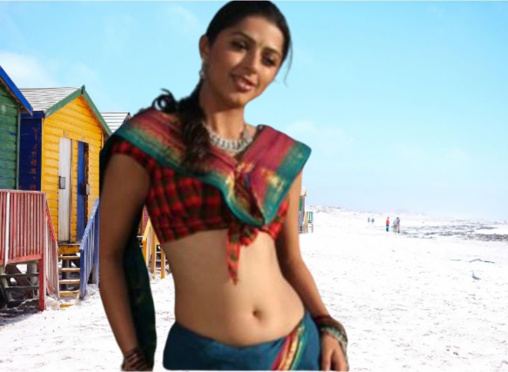 bhumika chawla hot pic at a beach